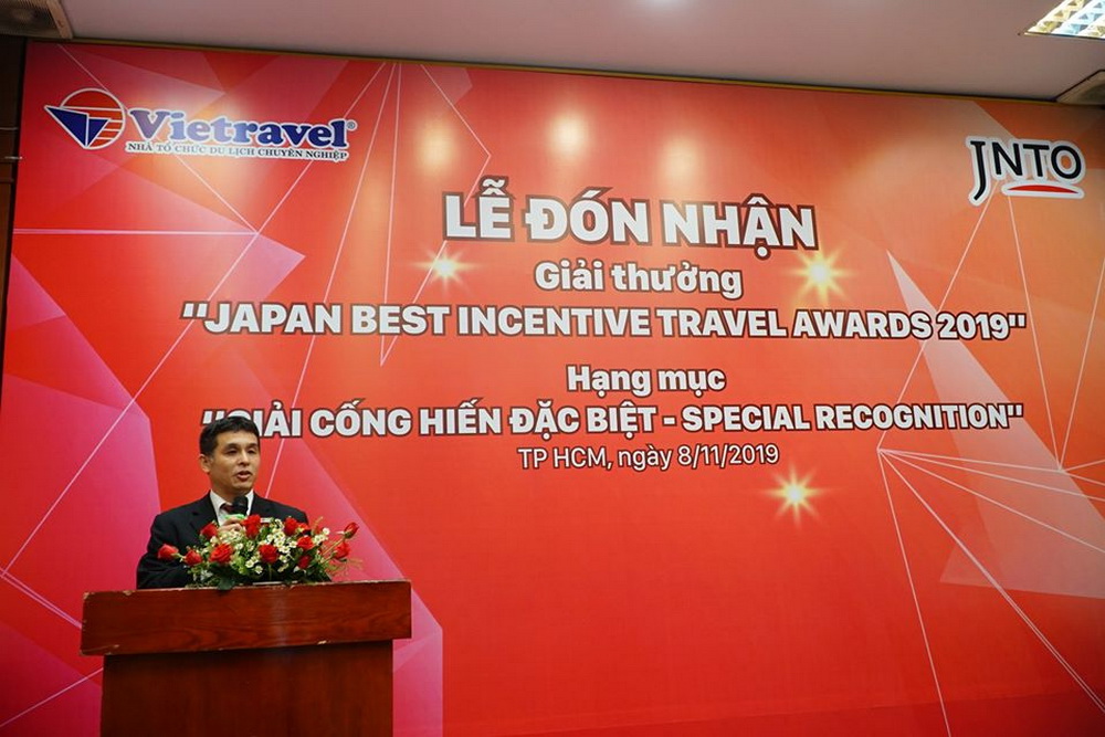 Nhật Bản ghi nhận cống hiến đặc biệt của Vietravel trong khuôn khổ giải thưởng 'Japan Best Incentive Travel Awards 2019'